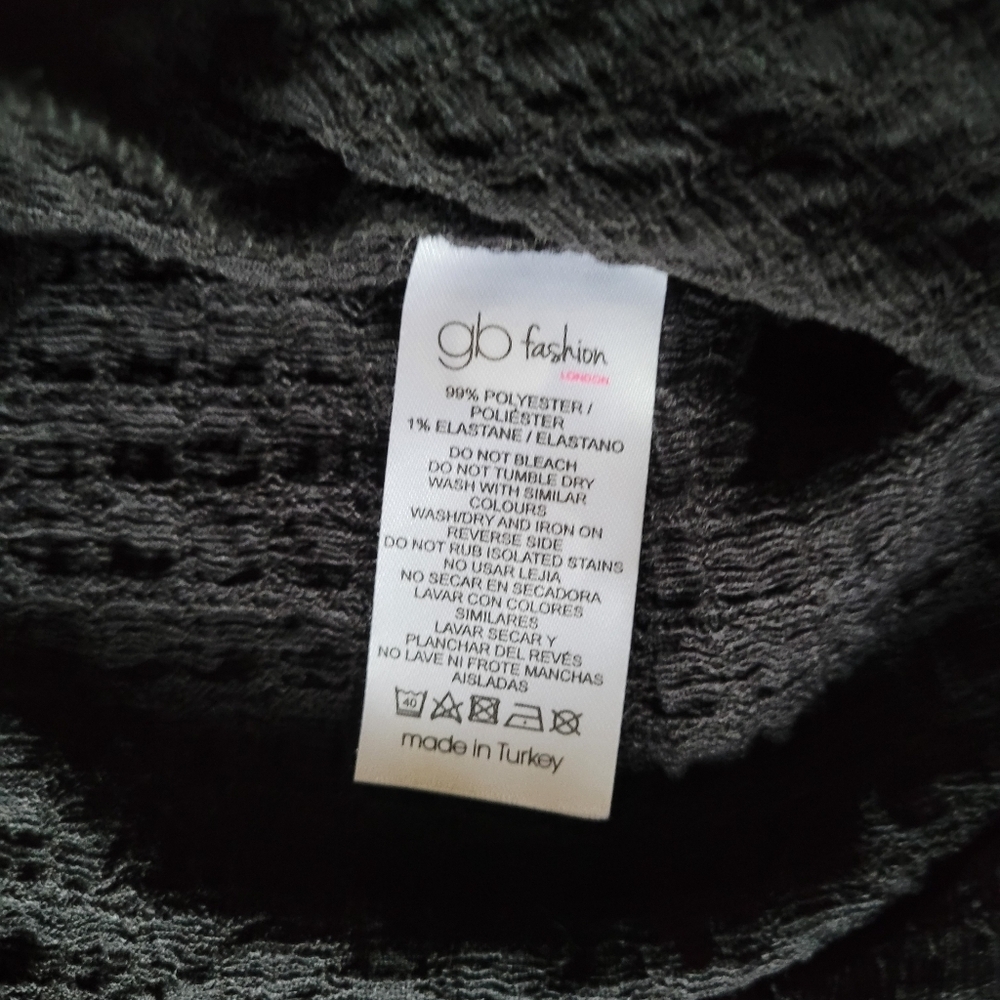 Glo Fashion Black Textured Top Size XL - Picture 4 of 14